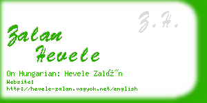 zalan hevele business card